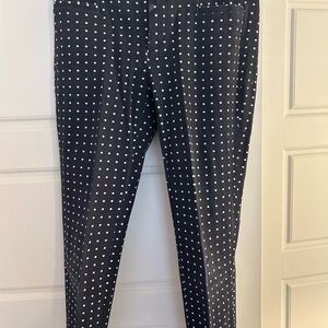 Banana Republic Black and White Polka Dot Dress Pants